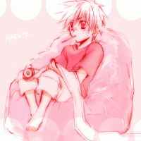 Pink Naruto in Pink Armchair